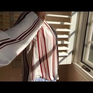 long sleeve off the shoulder top